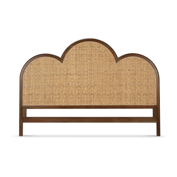 Chloe Headboard w/ Rattan King-Blue Hand Home