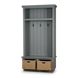 Dakota Hallstand w/ Rattan Storage Baskets-Blue Hand Home