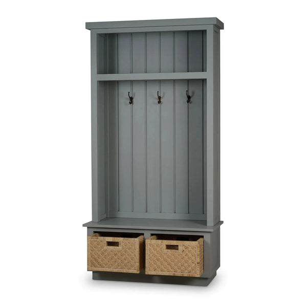 Dakota Hallstand w/ Rattan Storage Baskets-Blue Hand Home