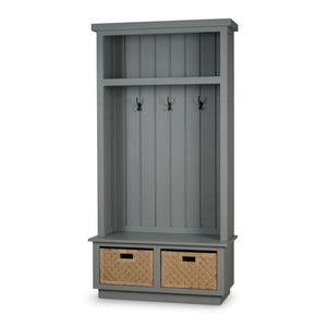 Dakota Hallstand w/ Rattan Storage Baskets-Blue Hand Home