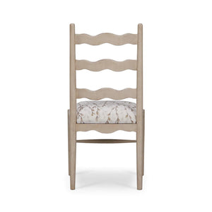 Chloe Dining Chair w/ Upholstered Seat-Blue Hand Home