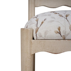 Chloe Dining Chair w/ Upholstered Seat-Blue Hand Home