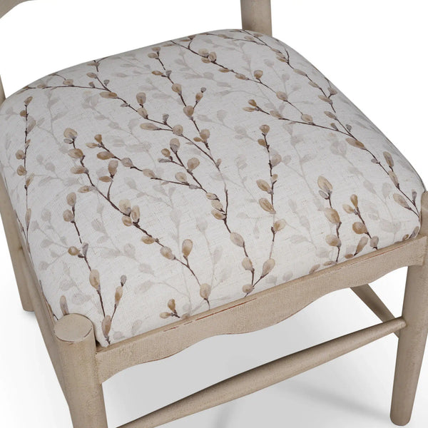 Chloe Dining Chair w/ Upholstered Seat-Blue Hand Home