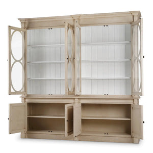 Fiona 2 Piece Display Cabinet w/ Glass Shelves-Blue Hand Home