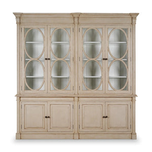 Fiona 2 Piece Display Cabinet w/ Glass Shelves-Blue Hand Home