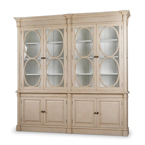 Fiona 2 Piece Display Cabinet w/ Glass Shelves-Blue Hand Home