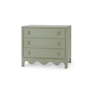 Chloe 3 Drawer Dresser in Vintage Fennel Green-Blue Hand Home