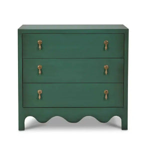 Chloe 3 Drawer Dresser in Vintage Willow Green-Blue Hand Home
