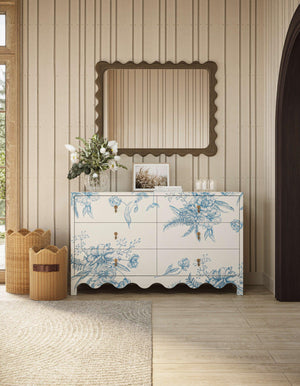 Chloe Square Mirror-Blue Hand Home