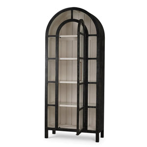 Vannes Display Cabinet w/ Glass Shelves-Blue Hand Home