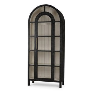 Vannes Display Cabinet w/ Glass Shelves-Blue Hand Home