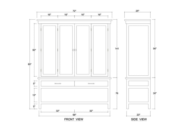 Flores Wardrobe-Blue Hand Home