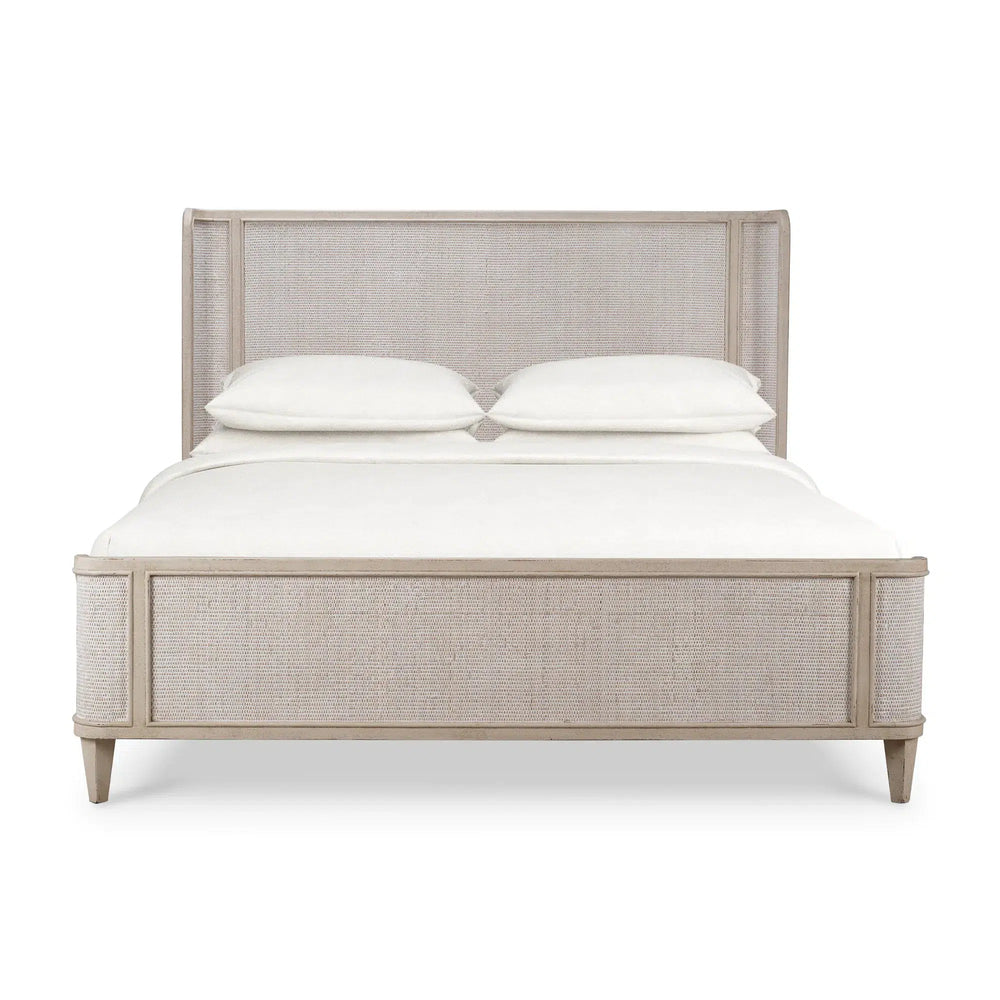 Lexington Bed w/ Rattan King-Blue Hand Home