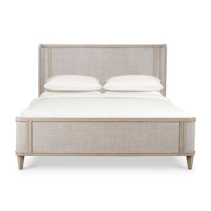 Lexington Bed w/ Rattan King-Blue Hand Home