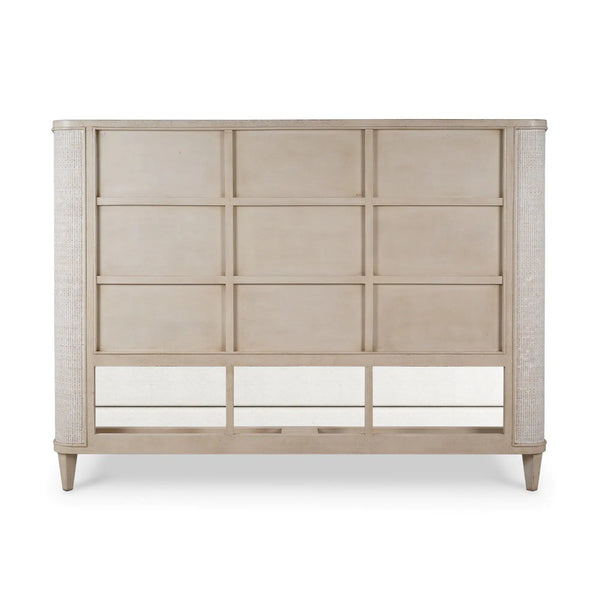 Lexington Bed w/ Rattan King-Blue Hand Home