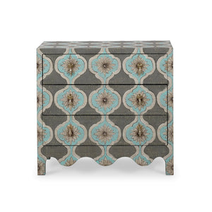 Chloe Small Dresser w/ Rafia-Blue Hand Home