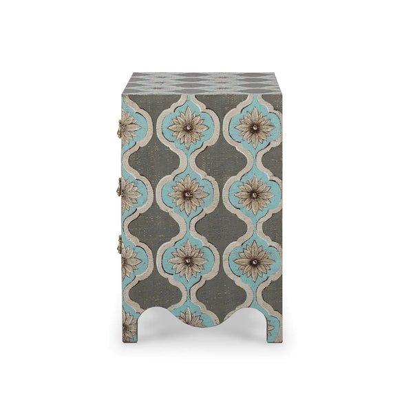 Chloe Small Dresser w/ Rafia-Blue Hand Home