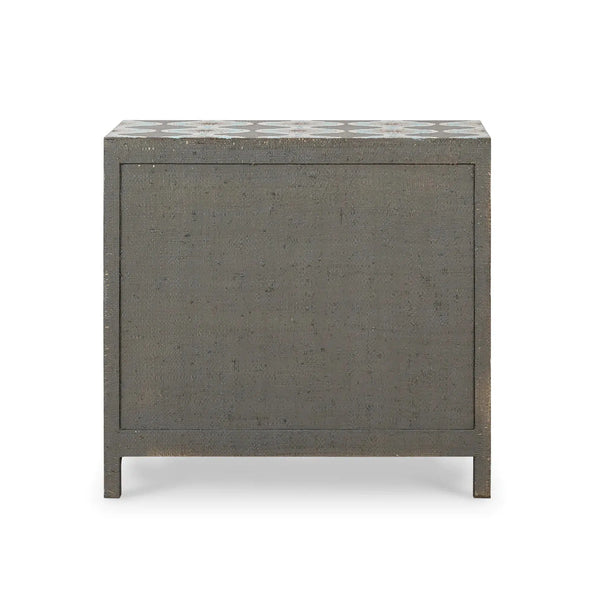 Chloe Small Dresser w/ Rafia-Blue Hand Home