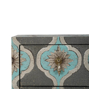 Chloe Small Dresser w/ Rafia-Blue Hand Home