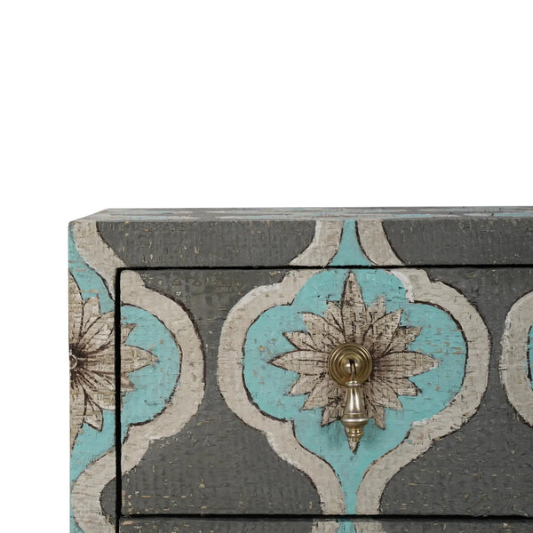 Chloe Small Dresser w/ Rafia-Blue Hand Home