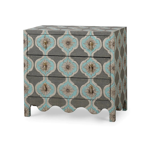 Chloe Small Dresser w/ Rafia-Blue Hand Home
