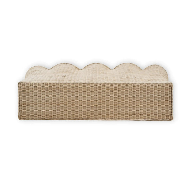 Newport Console Table In Rattan Natural-Blue Hand Home