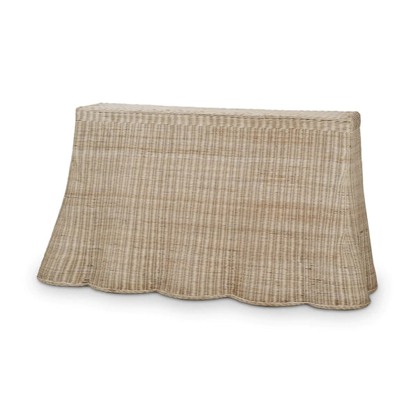 Newport Console Table In Rattan Natural-Blue Hand Home