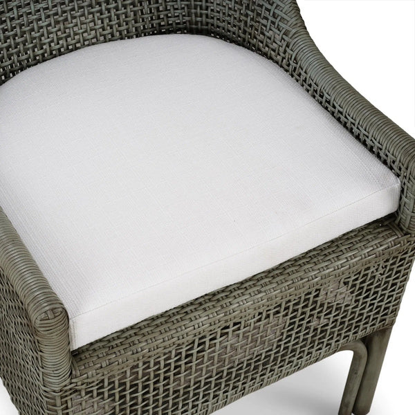 Cristo Rattan Dining Chair w/ Seat Cushion-Blue Hand Home