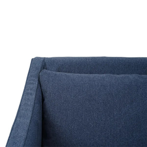 Zara Slipcovered Dining Chair w/ Arms-Blue Hand Home
