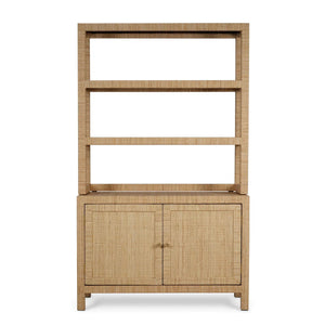 Kagu Open Hutch w/ Rattan-Blue Hand Home