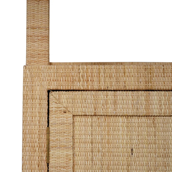 Kagu Open Hutch w/ Rattan-Blue Hand Home