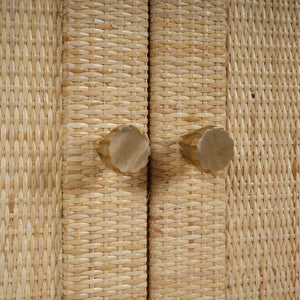 Kagu Open Hutch w/ Rattan-Blue Hand Home