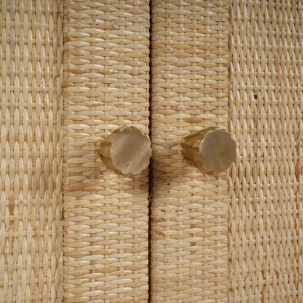 Kagu Open Hutch w/ Rattan-Blue Hand Home