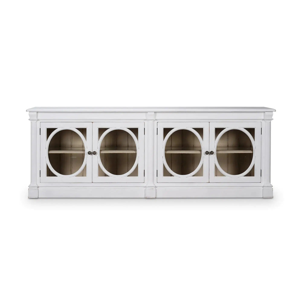 Fiona 4 Door Buffet w/ Glass Shelves-Blue Hand Home