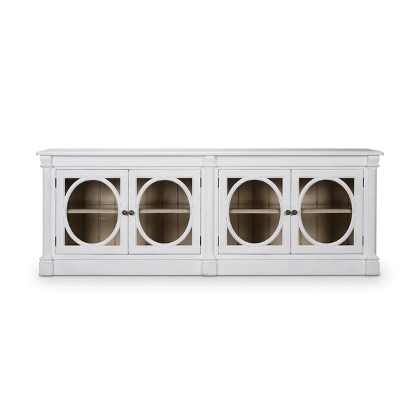 Fiona 4 Door Buffet w/ Glass Shelves-Blue Hand Home