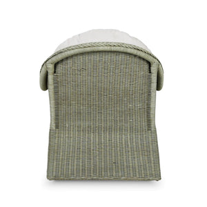 Nantucket Rattan Swivel Chair-Blue Hand Home