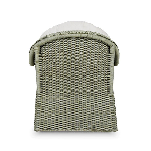 Nantucket Rattan Swivel Chair-Blue Hand Home