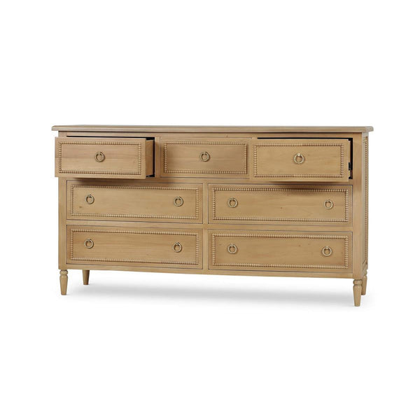 Cholet 7 Drawer Dresser in Fruitwood-Blue Hand Home