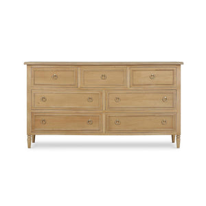 Cholet 7 Drawer Dresser in Fruitwood-Blue Hand Home