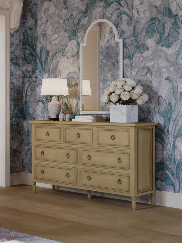 Cholet 7 Drawer Dresser in Fruitwood-Blue Hand Home