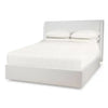 Luxor Upholstered Bed King in Artic White Performance Fabric-Blue Hand Home