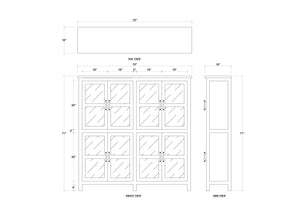 Madrone 8 Door Display Cabinet-Blue Hand Home