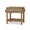 Scallop Rattan Side Table w/ Tray in Natural-Blue Hand Home