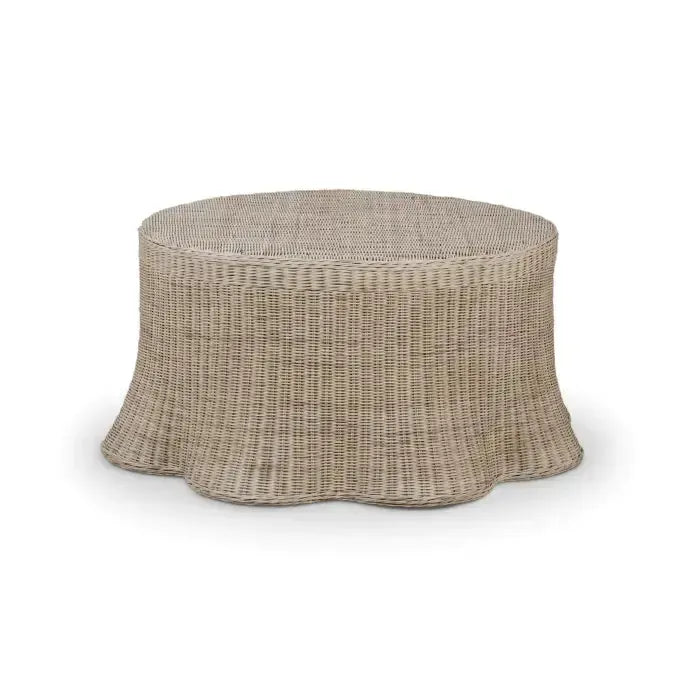Newport Coffee Table In Rattan Natural-Blue Hand Home