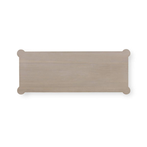 Kelly 3 Drawer Desk in Sandbar-Blue Hand Home
