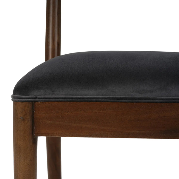 Bahama Dining Chair w/ Upholstered Seat-Blue Hand Home