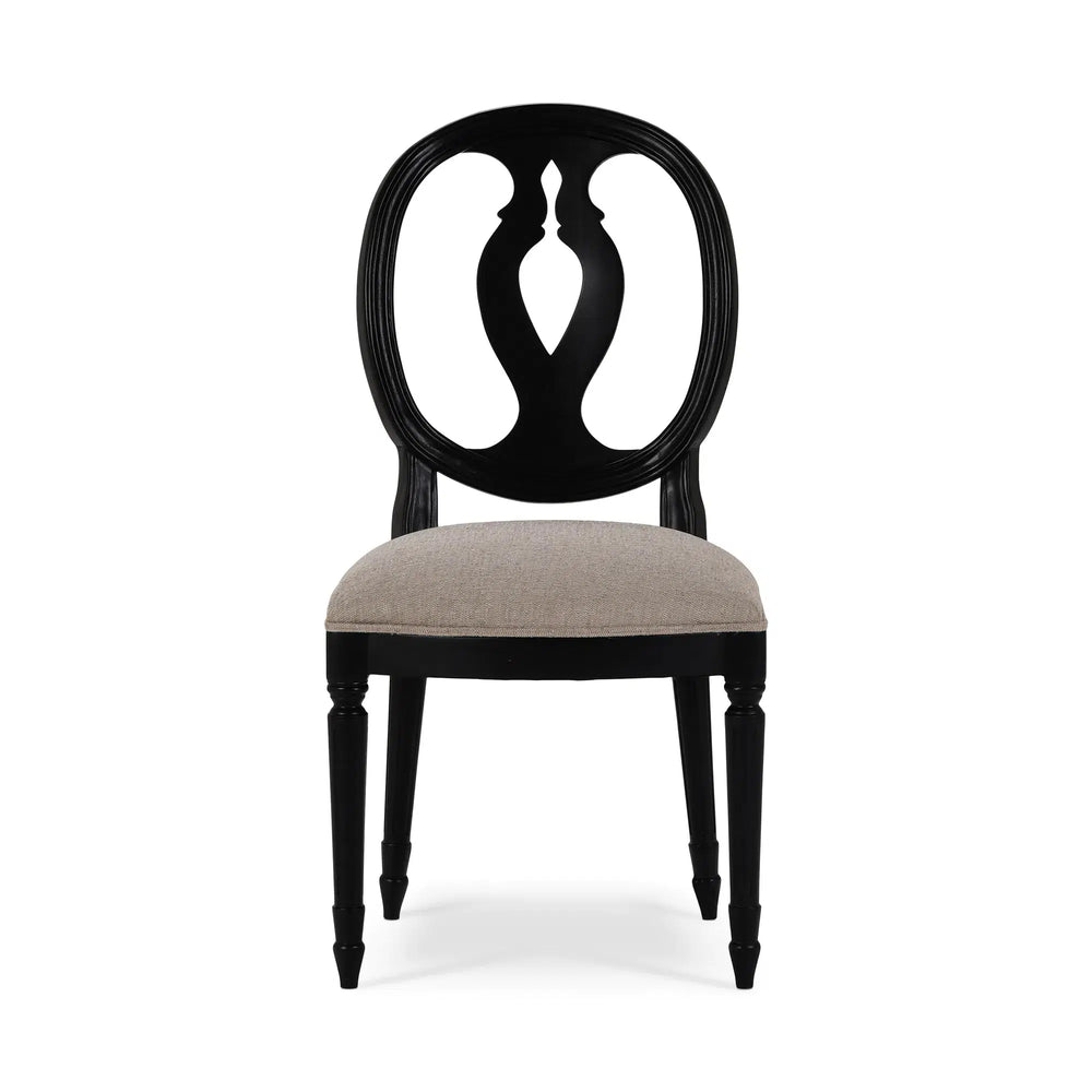Fiona Dining Chair w/ Upholstered Seat-Blue Hand Home