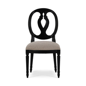 Fiona Dining Chair w/ Upholstered Seat-Blue Hand Home