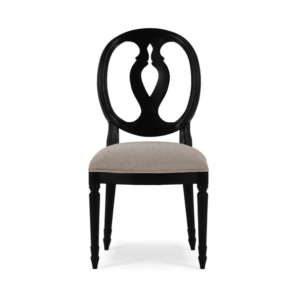 Fiona Dining Chair w/ Upholstered Seat-Blue Hand Home
