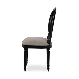 Fiona Dining Chair w/ Upholstered Seat-Blue Hand Home